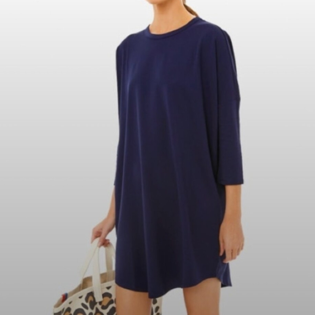 Pomander Place By Tuckernuck Navy Blue Sueshirt Dress S/Xs